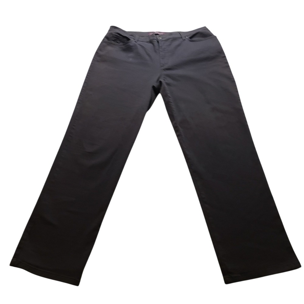 Gloria Vanderbilt Amanda High Rise Tapered Jeans Gray Women's‎ 18 Stretch Denim